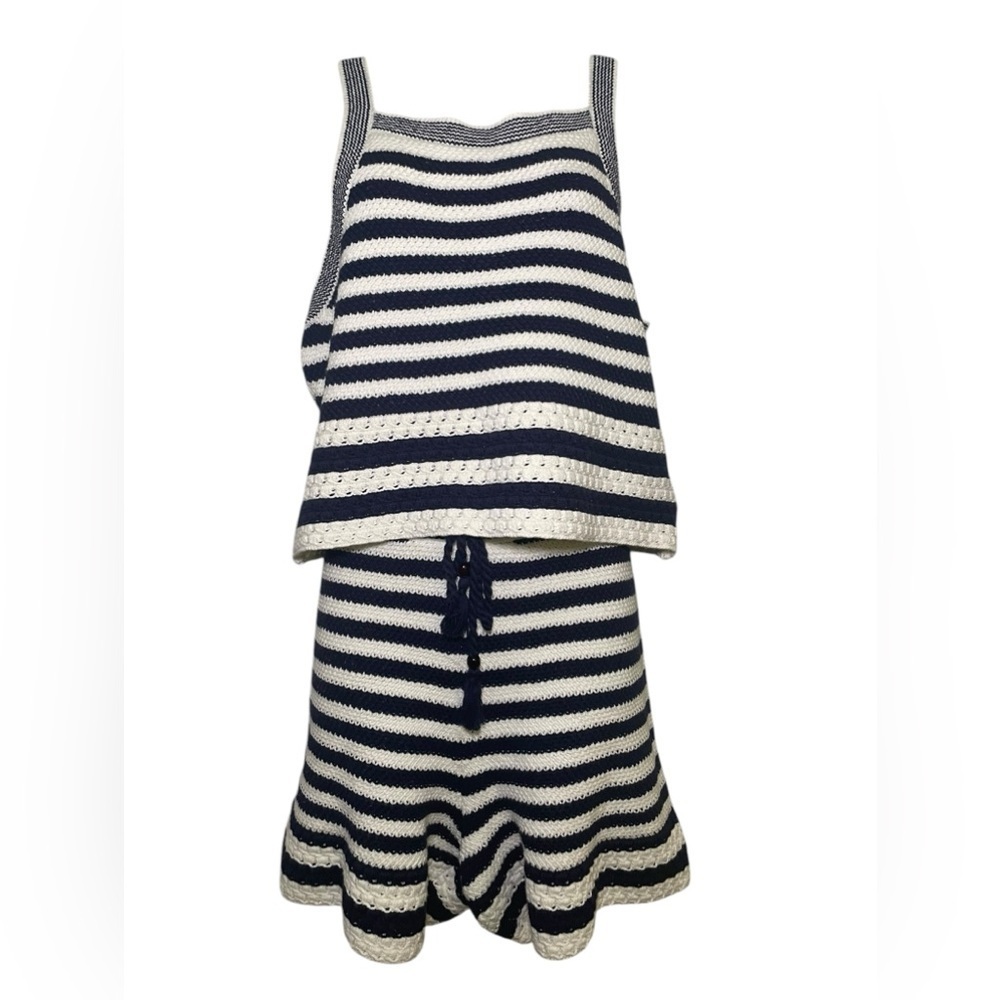 House Of Harlow 1960 Knit Two Peice Stripe Set Medium - Picture 2 of 7